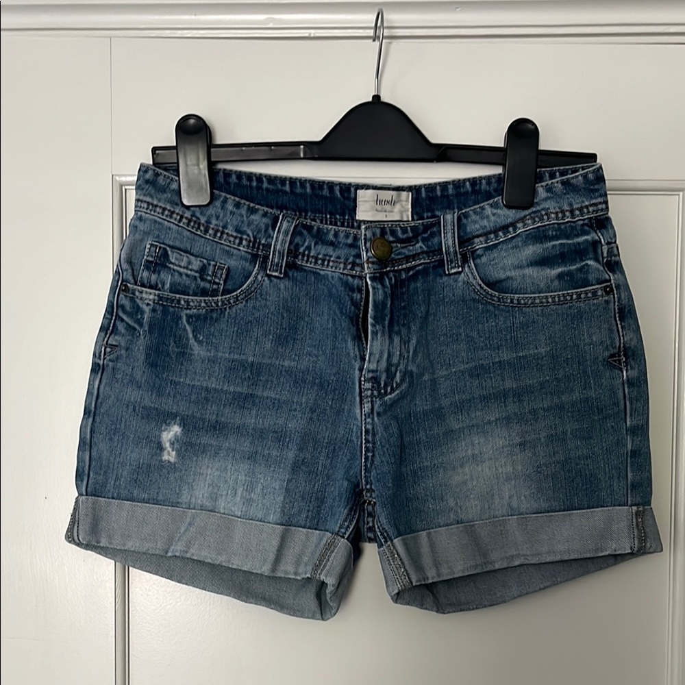 Trendy Blue Denim Jean Shorts